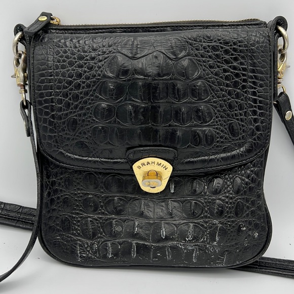 Brahmin Bags Brahmin Black Crocodile Crossbody Bag Poshmark